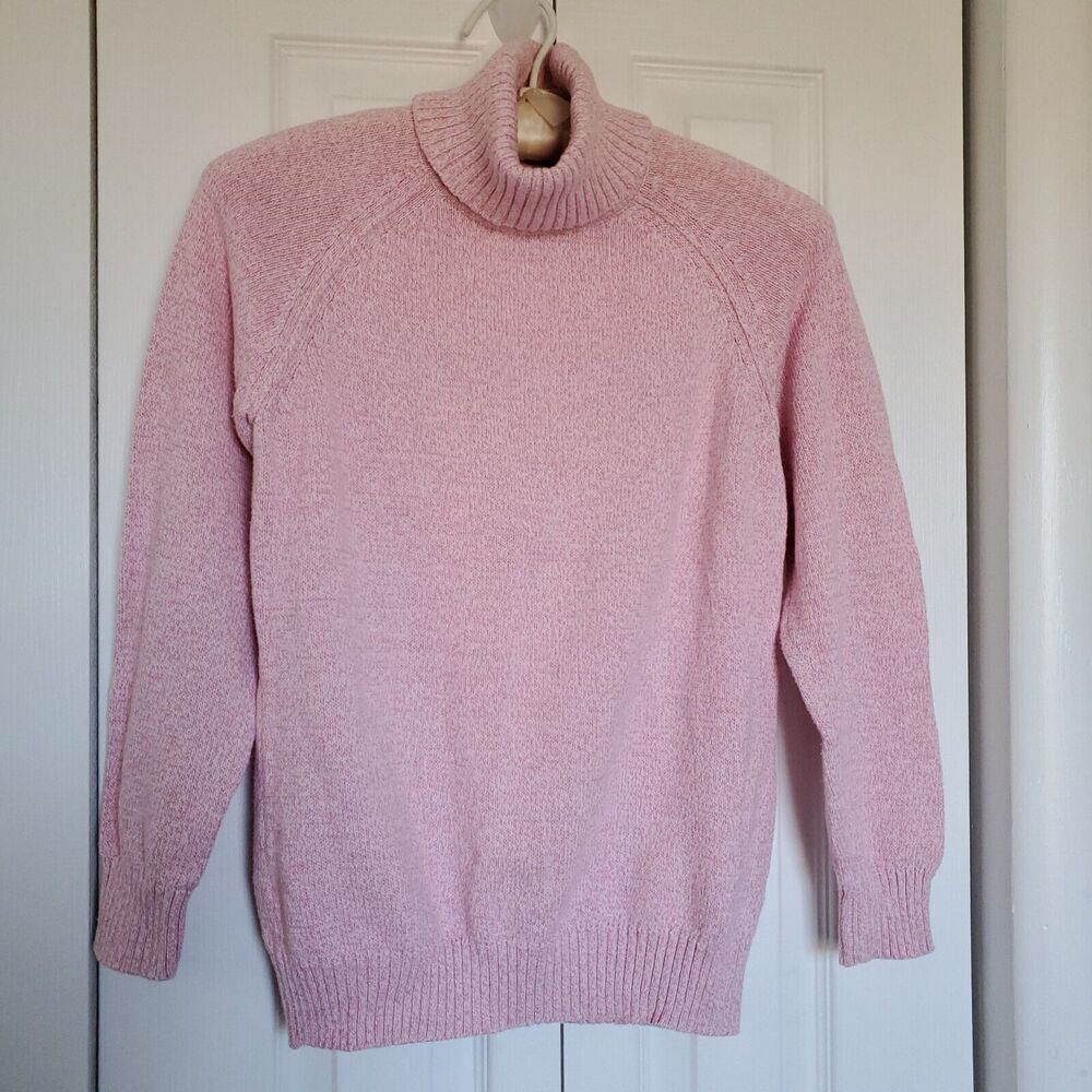 Vintage Pink Sweater Karen Scott Petites PS 80's Style Cottagcore Pretty Pastel